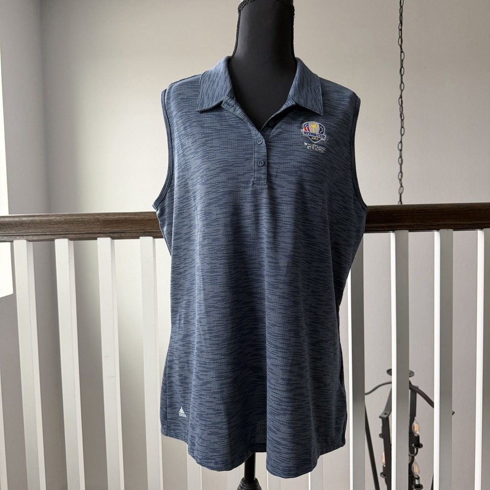 Ryder Cup 2020 Whistling Straits NWT Blue Sleeveless Golf Polo Sz XL PGA Adidas